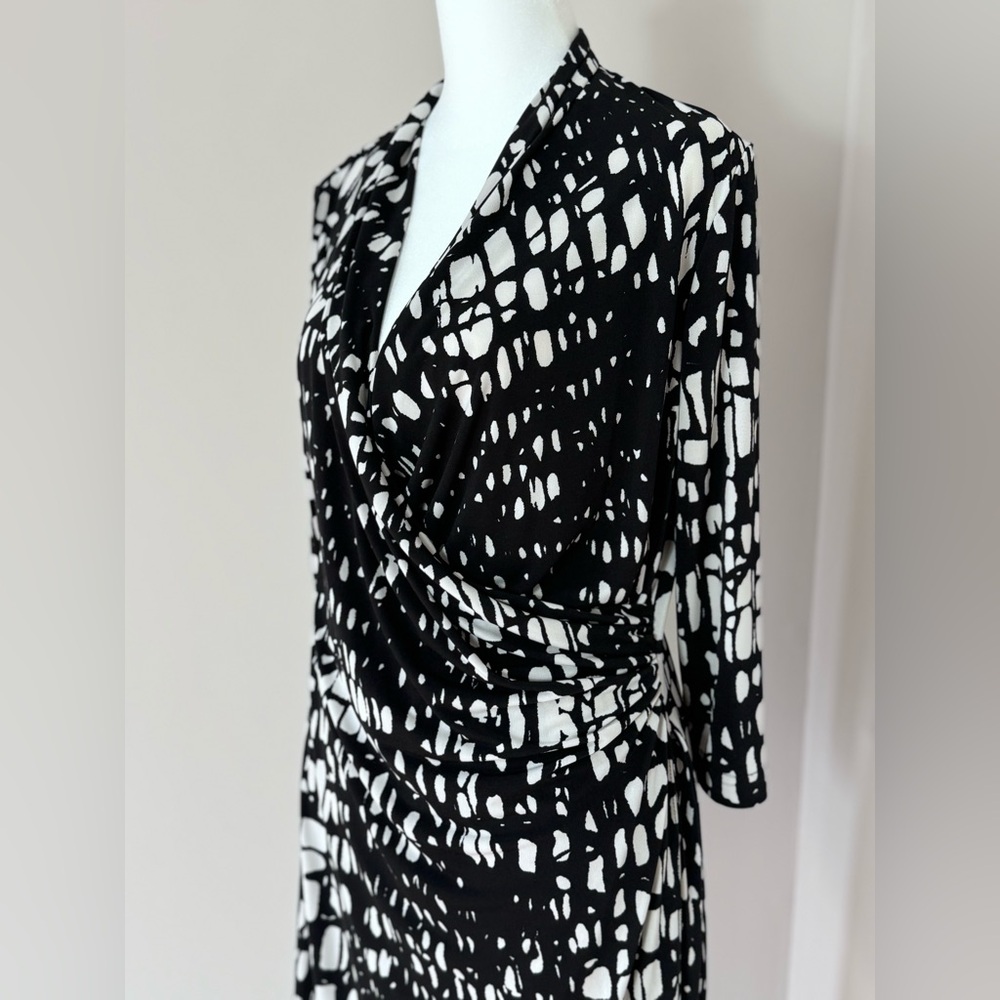 Chic Coldwater Creek Black and White Patterned Dress